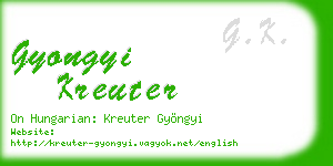 gyongyi kreuter business card